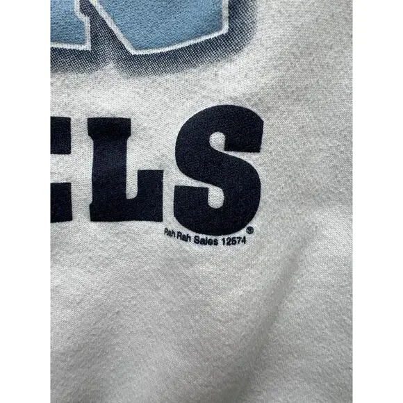 Vintage UNC Tar Heels Tultex Crewneck Sweatshirt Play Win White Carolina Blue L - Picture 6 of 11